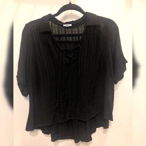 Urban Outfitters/Ecoté Lace-Up Blouse Top